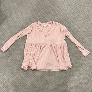 Shop Kenzie Pink Long Sleeve Flowy Blouse!